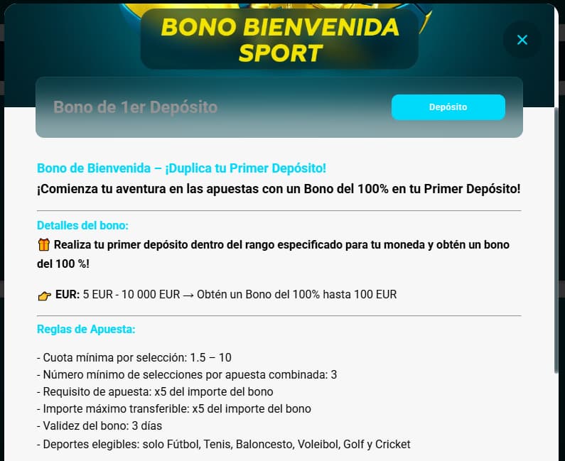 Bono de bienvenida CaptainsBet para nuevos jugadores en España