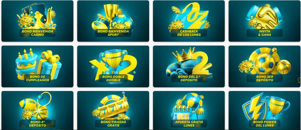 Tipos de bonos y promociones disponibles en CaptainsBet España