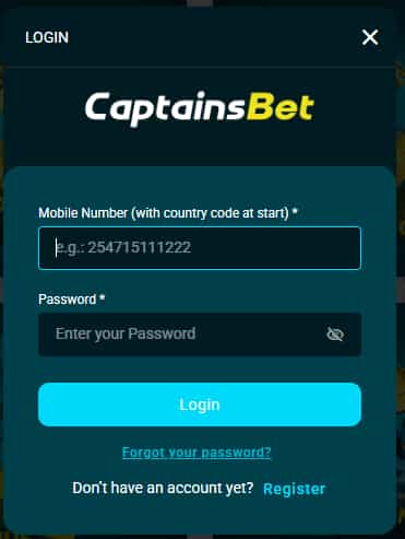 Bejelentkezés a CaptainsBet-fiókba Magyarországon